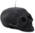 Large Black Skull Shaped Candles; 4.75" x 3" Decorative Themed Candles for Halloween, Horror and Novelty Decor, 2pk