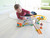 HABA Kullerbu at The Construction Site Play Track - 13 Piece Starter Set with 2 Vehicles and Ball Drop - Ages 2 and Up