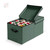 25.5" Green Large Christmas Ornament Storage Box with Carry Handles