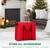 36" Red Rolling Christmas Accessory Bag with 2 Wheels