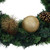 Sunnydaze Indoor/Outdoor Artificial Unlit Christmas Holiday Wreath with Golden Baubles and Pinecones - 24" - Green