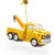Tow Truck Glass Christmas Ornament