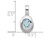 1/2 Carat (ctw) Swiss Blue Topaz Pendant Necklace in Sterling Silver with Chain