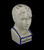 Antiqued White Phrenology Head Porcelain Coin Bank
