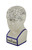 Antiqued White Phrenology Head Porcelain Coin Bank