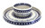Blue Rose Polish Pottery Blue Violet Dual Dish