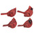 Set of 4 Small Red Cardinal Bird Figurines 4.25-Inch - 34251939