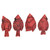 Set of 4 Small Red Cardinal Bird Figurines 4.25-Inch - 34251939