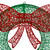 24" LED Lighted Green Glitter Wreath with Red Bow Outdoor Christmas Decoration