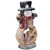 Sunnydaze Indoor Polyresin Rustic Winter Snowman Pre-Lit Holiday Decoration for Table, Fireplace Mantel, or Shelf - 17"