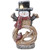 Sunnydaze Indoor Polyresin Rustic Winter Snowman Pre-Lit Holiday Decoration for Table, Fireplace Mantel, or Shelf - 17"
