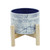 6" Navy Blue Ceramic Decorative Planter with Stand