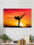 Karate Silhouette High Kick Wrapped Canvas -Image by Shutterstock