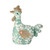 10" Country Green Floral Easter Chicken Spring Figure