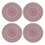 Split P Medallion Round Printed Placemat Set - Red
