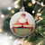 3" Norman Rockwell 'No Christmas Problem Now' Glass Disc Ornament