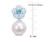 11-12mm Cultured Freshwater Pearl and London Blue Topaz Floral Earrings in Sterling Silver