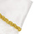 20.5" White and Gold Glitter Poinsettia Christmas Stocking