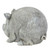 6" White and Gray Decorative Piggy Figurine Outdoor Garden Statue - 32797898
