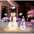 2-Piece Lighted Snowmen Set Christmas Outdoor Yard Decoration 50"