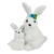 10” White Plush Standing Mother and Baby Easter Bunny Rabbit Spring Figure