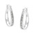 Women's Sterling Silver Diamond U Shape Hoop Earrings