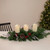 32" Frosted Pine Cone and Berries Artificial Christmas Candle Holder Centerpiece