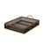 Set of 2 Black and Brown Bamboo Trays with Handles 22"
