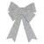 Tinsel 4-Loop Bow Christmas Decoration - 17" - Silver