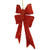 23" Lighted Sparkling Red Sisal Double Bow Outdoor Christmas Decoration