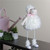 16" White Shaking Sheep with Pink Bandanna Easter Spring Tabletop Decor