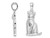 Sterling Silver Sitting Cat Charm Pendant Necklace with Chain