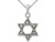 Antiqued Sterling Silver Star of David Pendant Necklace with Chain