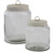 Park Designs Glass Jar With Metal Lids Set of 2