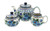Blue Rose Polish Pottery Ballina 3 Piece Tea Set
