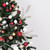 32" White and Brown Glittered Pine Artificial Christmas Spray