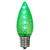 Pack of 4 Transparent Green LED C9 Christmas Replacement Bulbs