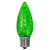 Pack of 4 Transparent Green LED C9 Christmas Replacement Bulbs