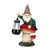 14.5" Brown and Green Gnome on Mushroom Solar Outdoor Statue