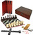 WE Games 7-in-1 Combination Game Set - Chess, Checkers, Backgammon, Cribbage, Dominoes Cards & Dice