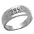 Men's Stainless Steel Wedding Ring with Crystal - Size 11 (Pack of 2)