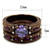 Set of 2 Women's IP Coffee Light Stainless Steel Wedding Ring with Amethyst CZ Stones, Size 7