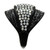 Women's IP Black Plated Stainless Steel Ring with Multi Color Crystals - Size 10