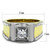 Men's Two-Tone IP Gold Stainless Steel Ring with Cubic Zirconia Stones - Size 9
