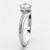 Women's Sterling Silver Traditional Style Engagement Ring with CZ Stones - Size 9