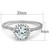 Women's Sterling Silver Engagement Ring with Cubic Zirconia - Size 8