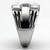 Stainless Steel Men's Ring with Clear Top Grade Crystals - Size 12 (Pack of 2)