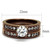 2-Piece Women's Coffee Light IP Stainless Steel Wedding Ring Set with CZ, Size 10