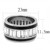 Women's Stainless Steel Boho Ring with Crystals - Size 5