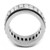 Women's Stainless Steel Boho Ring with Crystals - Size 5
